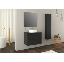 Jungborn Waschtischunterschrank SEDICI BxHxT 80 x 57 x 50 cm Frontfarbe schwarz matt 55735