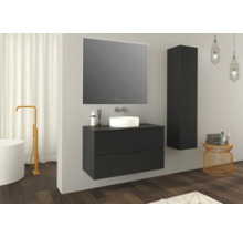Jungborn Waschtischunterschrank SEDICI BxHxT 100 x 57 x 50 cm Frontfarbe schwarz matt 55739