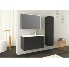 Jungborn Waschtischunterschrank SEDICI BxHxT 100 x 57 x 50 cm Frontfarbe schwarz matt 55739