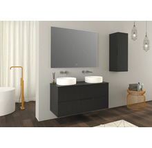 Jungborn Waschtischunterschrank SEDICI BxHxT 120 x 57 x 50 cm Frontfarbe schwarz matt 55743