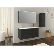Jungborn Waschtischunterschrank SEDICI BxHxT 120 x 57 x 50 cm Frontfarbe schwarz matt 55743