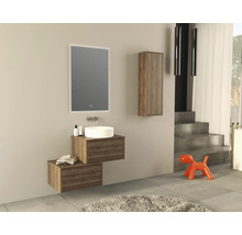 Armoire haute Jungborn NOVE lxhxp 35 x 100 x 20 cm couleur de façade noyer mat 55797