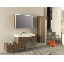 Jungborn Spiegelschrank QUATTRO SEDICI NOVE 100 x 20 x 70 cm nussbaum 2-türig LED IP 44