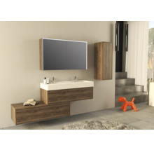 Jungborn Spiegelschrank QUATTRO SEDICI NOVE 120 x 20 x 70 cm nussbaum 2-türig LED IP 44