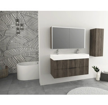 Jungborn Spiegelschrank QUATTRO SEDICI NOVE 120 x 20 x 70 cm nussbaum 2-türig LED IP 44