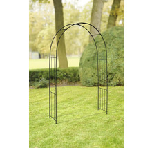 Gartenbogen aus Metall auf Rasenfläche