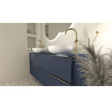 Badezimmer Waschtisch mit zwei Waschbecken und Spiegel