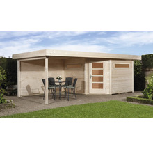 Lounge Haus weka Davos mit Fußboden und Lounge 646 x 338 cm natur