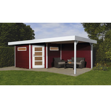 Lounge Haus weka Davos mit Fußboden und Lounge 646 x 338 cm schwedischrot