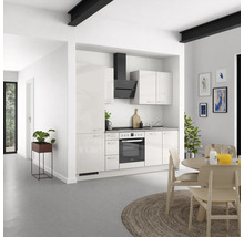 Cuisine complète NOBILIA sans appareils Urban 240 cm gris soie haute brillance prémontée variante gauche 4004539010185