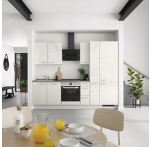 Cuisine complète NOBILIA sans appareils Urban 270 cm gris soie haute brillance prémontée variante droite 4004539010222