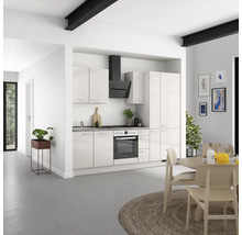 Cuisine complète NOBILIA sans appareils Urban 270 cm gris soie haute brillance prémontée variante droite 4004539010222