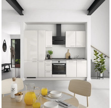 Cuisine complète NOBILIA sans appareils Urban 270 cm gris soie haute brillance prémontée variante gauche 4004539010260