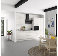 Cuisine complète NOBILIA sans appareils Urban 300 cm gris soie haute brillance prémontée variante droite 4004539010383