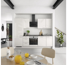 Cuisine complète NOBILIA sans appareils Urban 270 cm gris soie haute brillance prémontée variante gauche 4004539010345