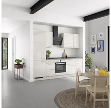Cuisine complète NOBILIA sans appareils Urban 270 cm gris soie haute brillance prémontée variante gauche 4004539010345