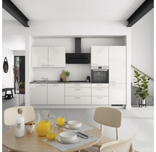 Cuisine complète NOBILIA sans appareils Urban 330 cm gris soie haute brillance prémontée variante droite 4004539010628