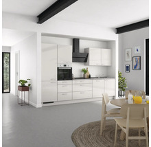 Cuisine complète NOBILIA sans appareils Urban 330 cm gris soie haute brillance prémontée variante gauche 4004539010666