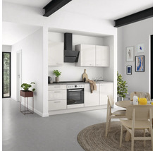Cuisine complète NOBILIA sans appareils Urban 240 cm gris soie haute brillance prémontée variante gauche 4004539010109