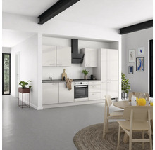 Cuisine complète NOBILIA sans appareils Urban 330 cm gris soie haute brillance prémontée variante droite 4004539010703