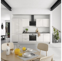 Cuisine complète NOBILIA sans appareils Urban 330 cm gris soie haute brillance prémontée variante gauche 4004539010741