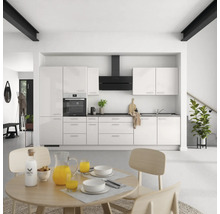 Cuisine complète NOBILIA sans appareils Urban 360 cm gris soie haute brillance prémontée variante gauche 4004539010826