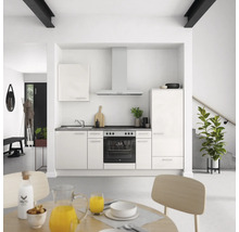 Cuisine complète NOBILIA sans appareils Urban 240 cm gris soie haute brillance prémontée variante droite 4004539010161