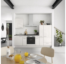 Cuisine complète NOBILIA sans appareils Urban 270 cm gris soie haute brillance prémontée variante droite 4004539010246
