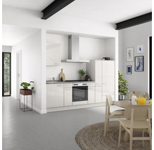 Cuisine complète NOBILIA sans appareils Urban 270 cm gris soie haute brillance prémontée variante droite 4004539010246