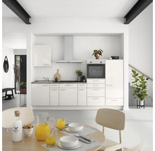 Cuisine complète NOBILIA sans appareils Urban 300 cm gris soie haute brillance prémontée variante droite 4004539010406