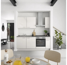 Cuisine complète NOBILIA sans appareils Urban 210 cm gris soie haute brillance prémontée variante droite 4004539010000