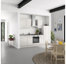 Cuisine complète NOBILIA sans appareils Urban 270 cm gris soie haute brillance prémontée variante droite 4004539010321