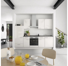 Cuisine complète NOBILIA sans appareils Urban 270 cm gris soie haute brillance prémontée variante gauche 4004539010369