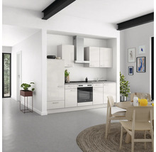 Cuisine complète NOBILIA sans appareils Urban 270 cm gris soie haute brillance prémontée variante gauche 4004539010369