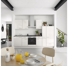 Cuisine complète NOBILIA sans appareils Urban 300 cm gris soie haute brillance prémontée variante droite 4004539010482