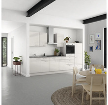 Cuisine complète NOBILIA sans appareils Urban 330 cm gris soie haute brillance prémontée variante droite 4004539010642