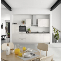 Cuisine complète NOBILIA sans appareils Urban 330 cm gris soie haute brillance prémontée variante gauche 4004539010680