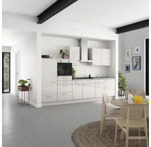 Cuisine complète NOBILIA sans appareils Urban 330 cm gris soie haute brillance prémontée variante gauche 4004539010680