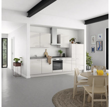 Cuisine complète NOBILIA sans appareils Urban 330 cm gris soie haute brillance prémontée variante droite 4004539010727