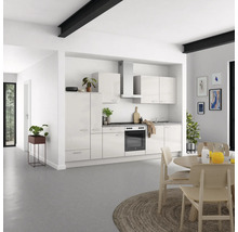 Cuisine complète NOBILIA sans appareils Urban 330 cm gris soie haute brillance prémontée variante gauche 4004539010765