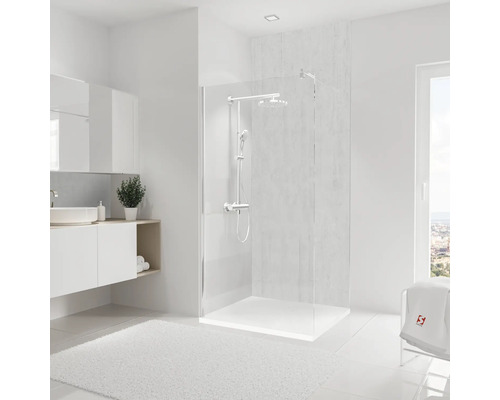 Panneau mural de douche SCHULTE DecoDesign ExpressPlus béton clair 255 x 100 cm EP1901025 625 Panneau mural de douche SCHULTE DecoDesign ExpressPlus béton clair 255 x 100 cm EP1901025 625