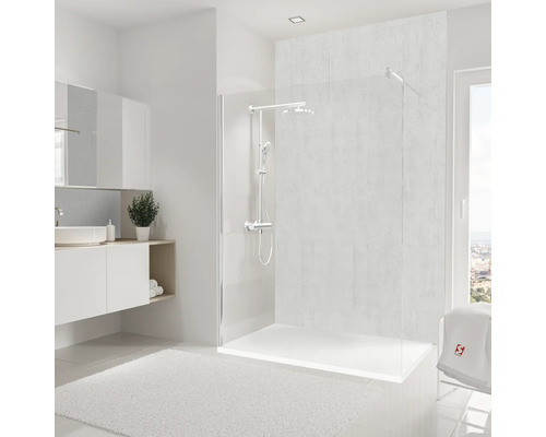 Panneau mural de douche SCHULTE DecoDesign ExpressPlus béton clair 255 x 150 cm EP1901525 625 Panneau mural de douche SCHULTE DecoDesign ExpressPlus béton clair 255 x 150 cm EP1901525 625