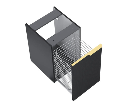 Küchenunterschrank mit ausziehbarem Drahtkorb