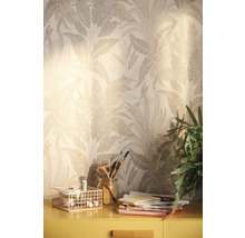 Vliestapete 39654-5 Stories of Life Farn Blätter beige-gold