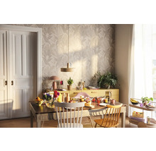 Vliestapete 39654-5 Stories of Life Farn Blätter beige-gold