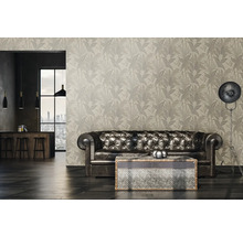 Vliestapete 39654-5 Stories of Life Farn Blätter beige-gold