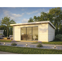 Abri de jardin Palmako Lea 19.4 m² porte coulissante verre de sécurité avec plancher 578 x 451 cm imprégné par immersion
