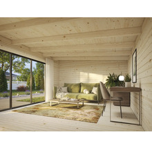 Abri de jardin Palmako Lea 19.4 m² porte coulissante verre de sécurité avec plancher 578 x 451 cm imprégné par immersion