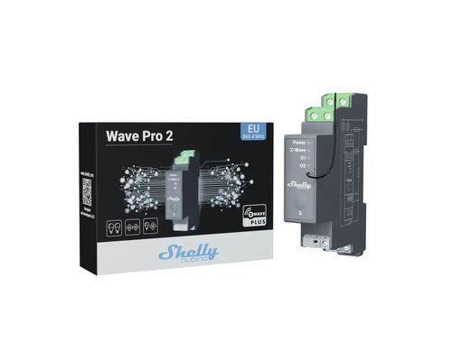 Shelly Wave Pro 2 mit zugehöriger Verpackung