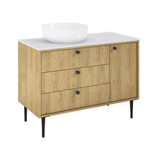 Meuble sous-lavabo avec lavabo et trois tiroirs